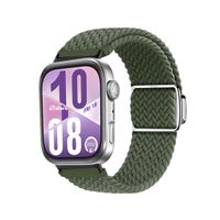 Correa de Nylon para Huawei Watch Fit 4 Broche Magnético Black Verde militar