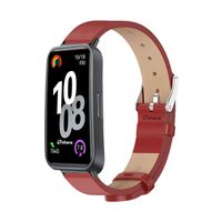 Correa de Cuero Para Huawei Band 8 Rojo
