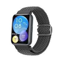 Correa de Nylon Para Huawei Watch Fit 2 Broche PVC Black Gris
