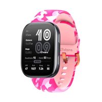 Correa Silicona Para Amazfit Bip 6 Camuflado Rosado