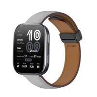 Correa de Cuero Para Amazfit Bip 6 Magnético Gris