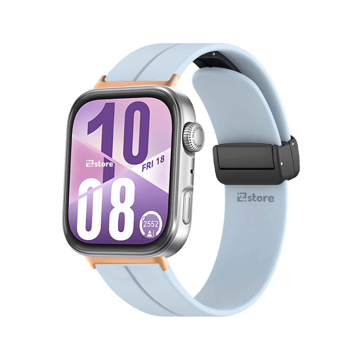 Correa Silicona Para Huawei Watch Fit 4 Broche Magnetico Gold Rose Celeste