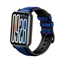 Correa de Cuero Para Xiaomi Smartband 9 Pro Black Azul