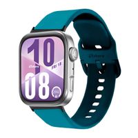 Correa Silicona Para Huawei Watch Fit 4 Hebilla Black Azul Turquesa