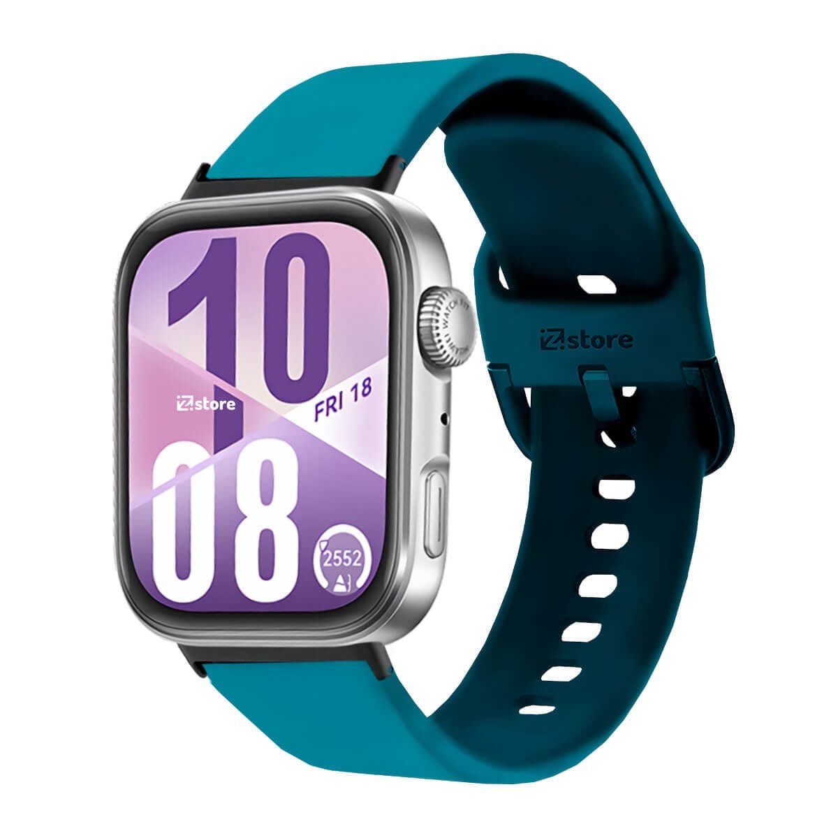 Correa Silicona Para Huawei Watch Fit 4 Hebilla Black Azul Turquesa