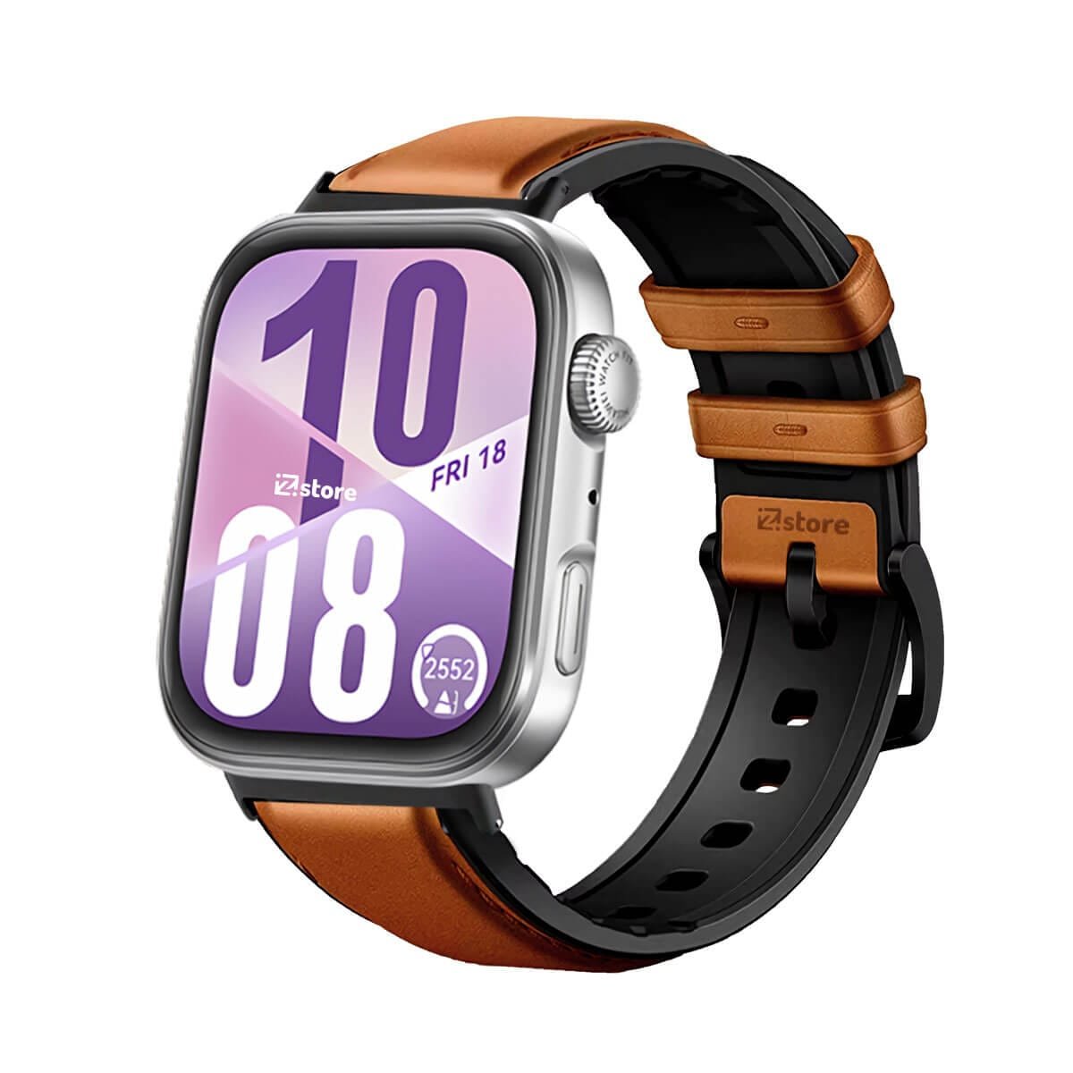 Correa de Cuero Para Huawei Watch Fit 4 Black Marron