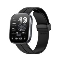 Correa Silicona Para Amazfit Bip 6 Broche Magnético Negro