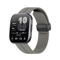 Correa Silicona Para Amazfit Bip 6 Broche Magnético Gris Oscuro