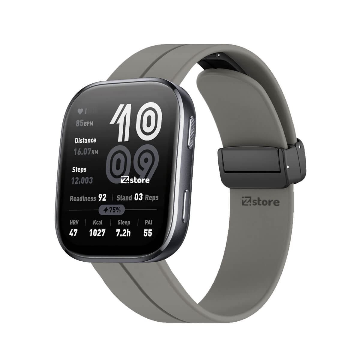 Correa Silicona Para Amazfit Bip 6 Broche Magnético Gris Oscuro