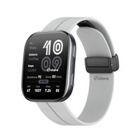 Correa Silicona Para Amazfit Bip 6 Broche Magnético Gris