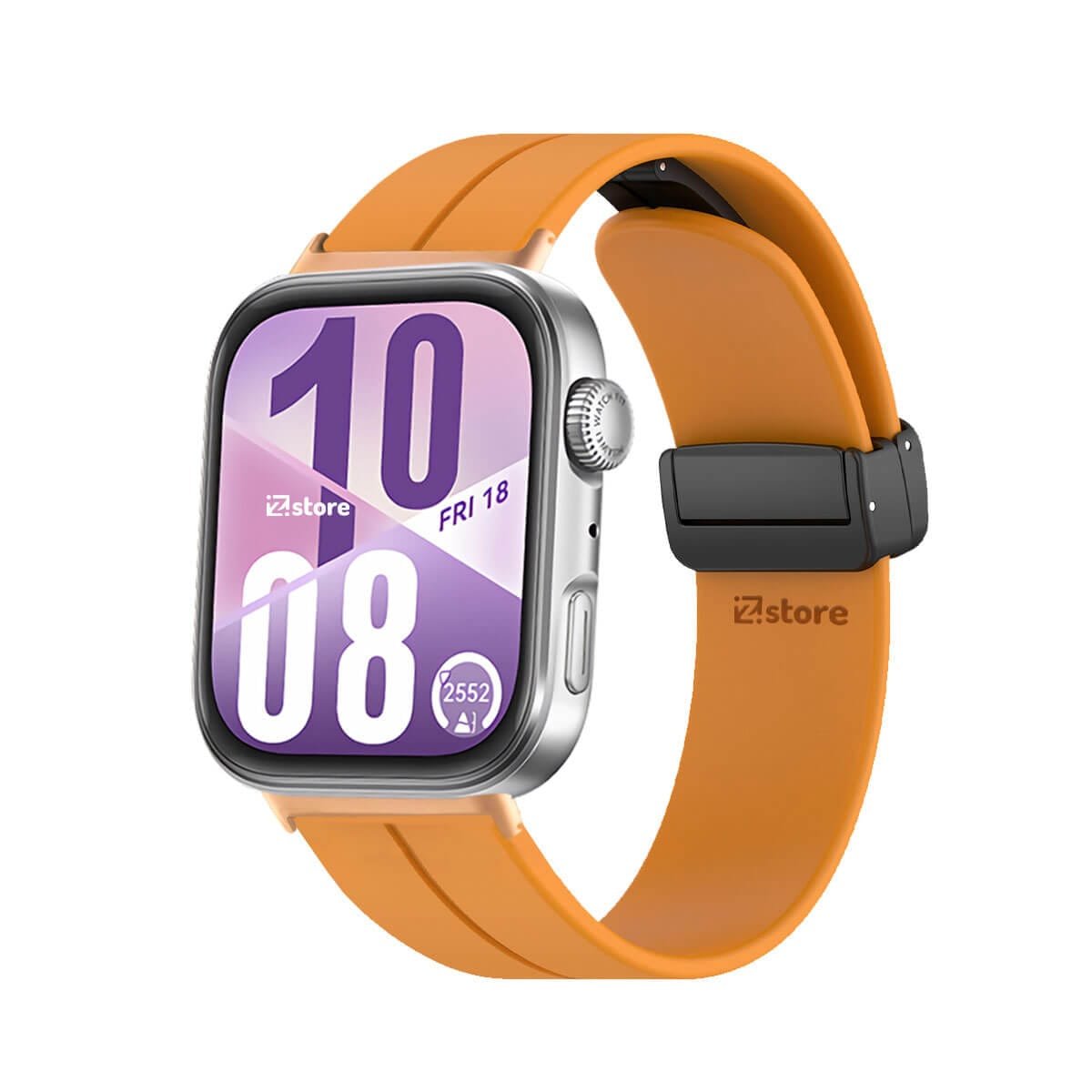 Correa Silicona Para Huawei Watch Fit 4 Broche Magnetico Gold Rose Papaya