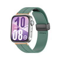 Correa Silicona Para Huawei Watch Fit 4 Broche Magnetico Gold Rose Verde Pino