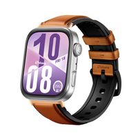 Correa de Cuero Para Huawei Watch Fit 4 Gold Rose Marron
