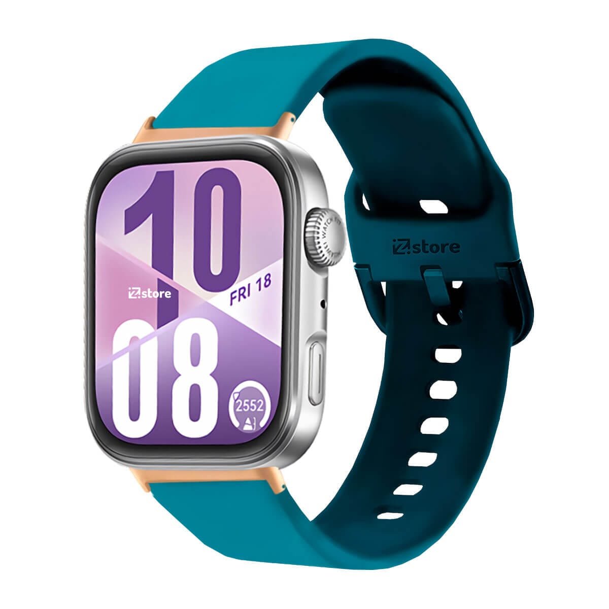 Correa Silicona Para Huawei Watch Fit 4 Hebilla Gold Rose Azul Turquesa