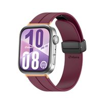 Correa Silicona Para Huawei Watch Fit 4 Broche Magnetico Gold Rose Vino