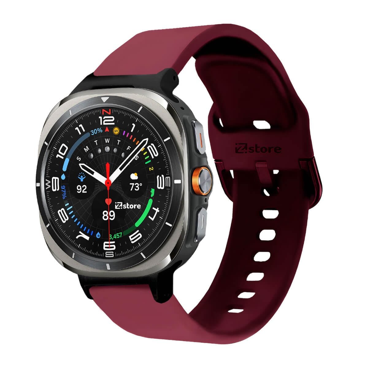 Correa Para Samsung Galaxy Watch Ultra Hebilla Vino Rojo