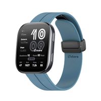 Correa Silicona Para Amazfit Bip 6 Broche Magnético Azul Acero