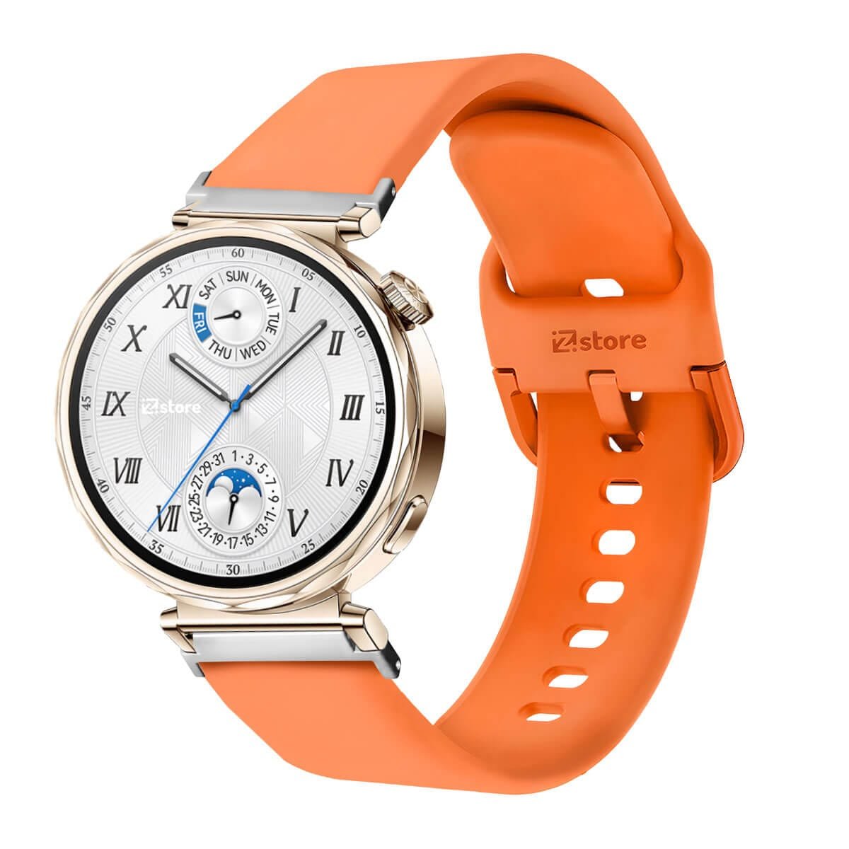 Correa Para Huawei Watch GT5 41mm Silver Naranja