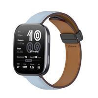 Correa de Cuero Para Amazfit Bip 6 Magnético Celeste