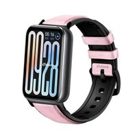 Correa de Cuero Para Xiaomi Smartband 9 Pro Black Rosado