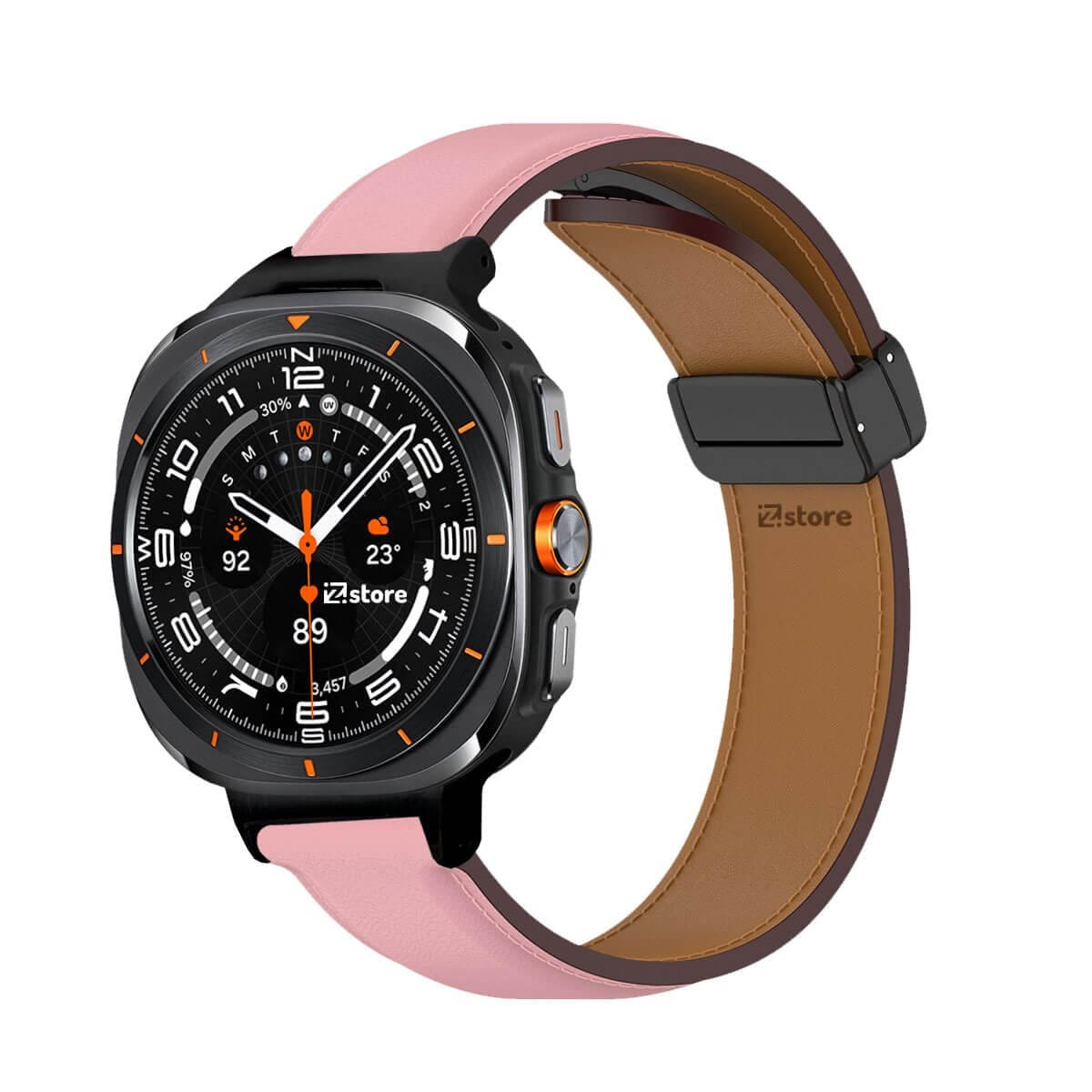 Correa de Cuero Para Samsung Galaxy Watch Ultra Magnético Rosado