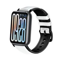 Correa de Cuero Para Xiaomi Smartband 9 Pro Black Blanco