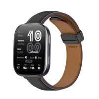 Correa de Cuero Para Amazfit Bip 6 Magnético Negro