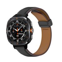 Correa de Cuero Para Samsung Galaxy Watch Ultra Magnético Negro