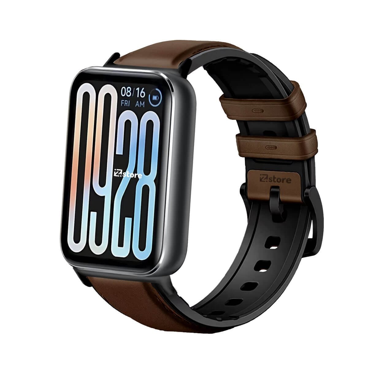 Correa de Cuero Para Xiaomi Smartband 9 Pro Black Cafe