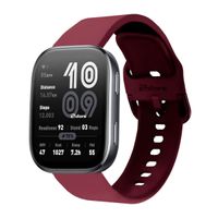 Correa Silicona Para Amazfit Bip 6 Hebilla Vino Rojo