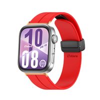 Correa Silicona Para Huawei Watch Fit 4 Broche Magnetico Gold Rose Rojo
