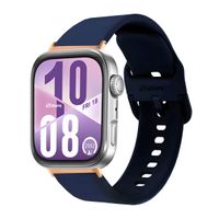 Correa Silicona Para Huawei Watch Fit 4 Hebilla Gold Rose Azul Oscuro