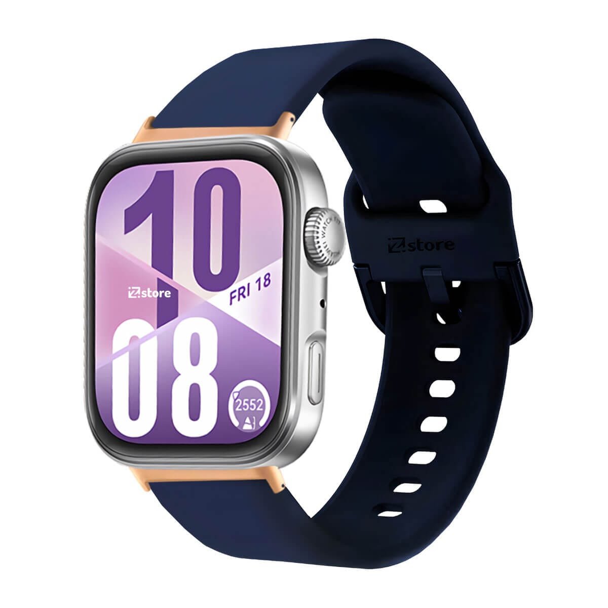 Correa Silicona Para Huawei Watch Fit 4 Hebilla Gold Rose Azul Oscuro