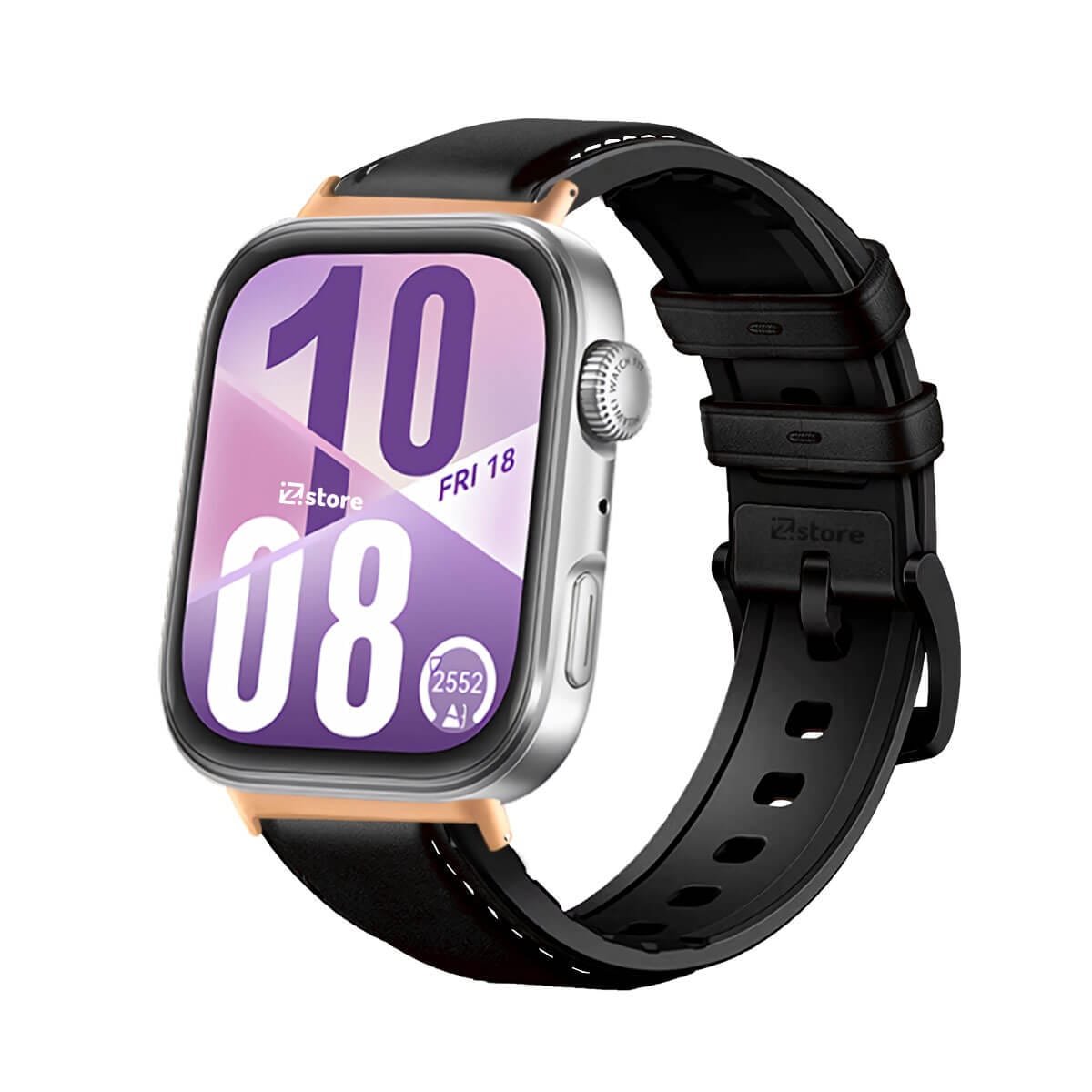 Correa de Cuero Para Huawei Watch Fit 4 Gold Rose Negro