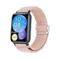 Correa de Nylon Para Huawei Watch Fit 2 Broche PVC Black Rosa