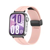 Correa Silicona Para Huawei Watch Fit 4 Broche Magnetico Black Rosa
