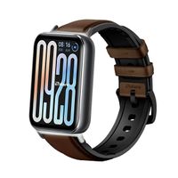 Correa de Cuero Para Xiaomi Smartband 9 Pro Silver Cafe