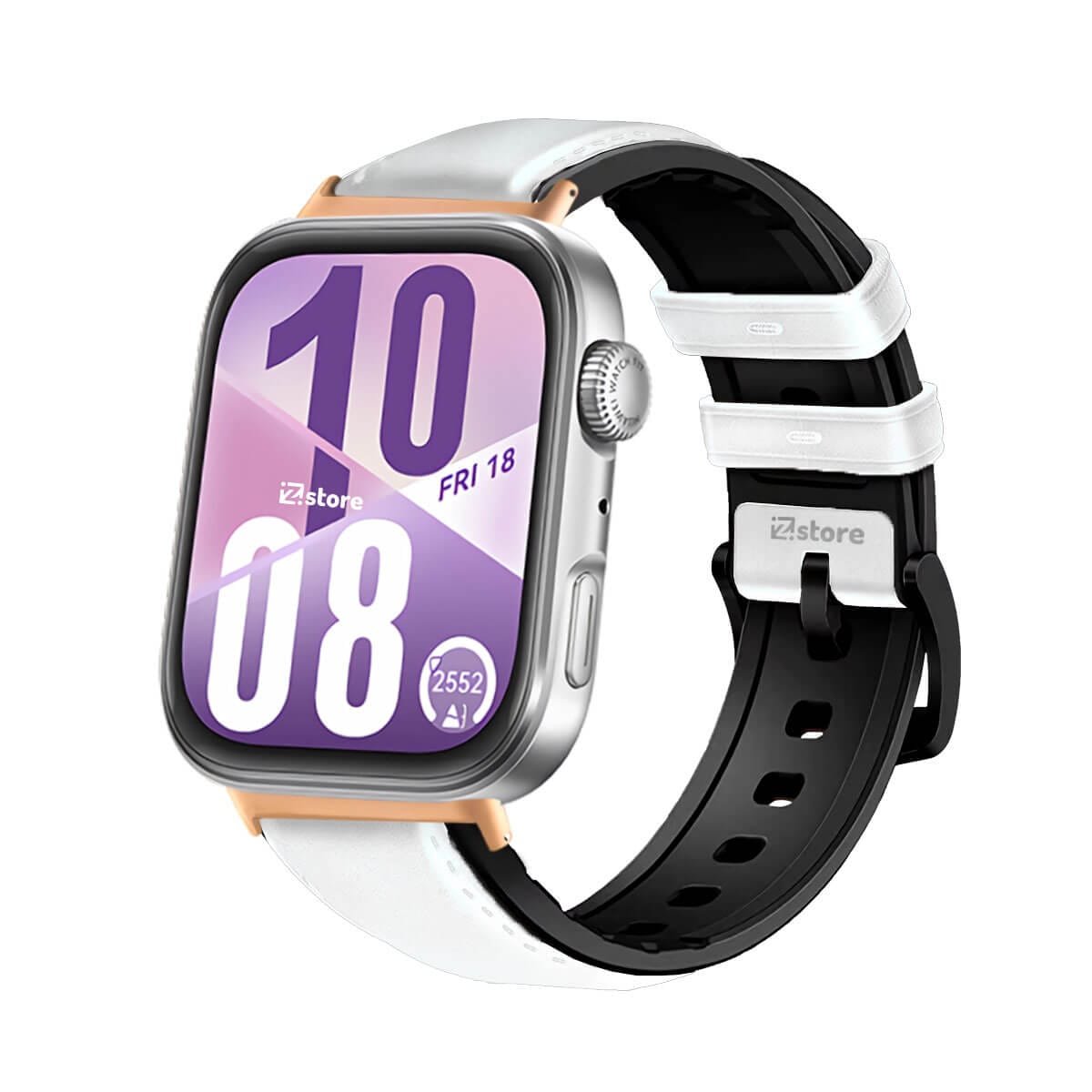 Correa de Cuero Para Huawei Watch Fit 4 Gold Rose Blanco