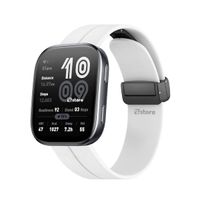 Correa Silicona Para Amazfit Bip 6 Broche Magnético Blanco