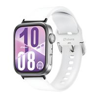 Correa Silicona Para Huawei Watch Fit 4 Hebilla Black Blanco