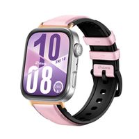 Correa de Cuero Para Huawei Watch Fit 4 Gold Rose Rosado