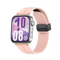 Correa Silicona Para Huawei Watch Fit 4 Broche Magnetico Gold Rose Rosa