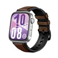 Correa de Cuero Para Huawei Watch Fit 4 Black Cafe