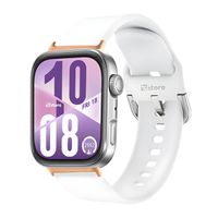 Correa Silicona Para Huawei Watch Fit 4 Hebilla Gold Rose Blanco