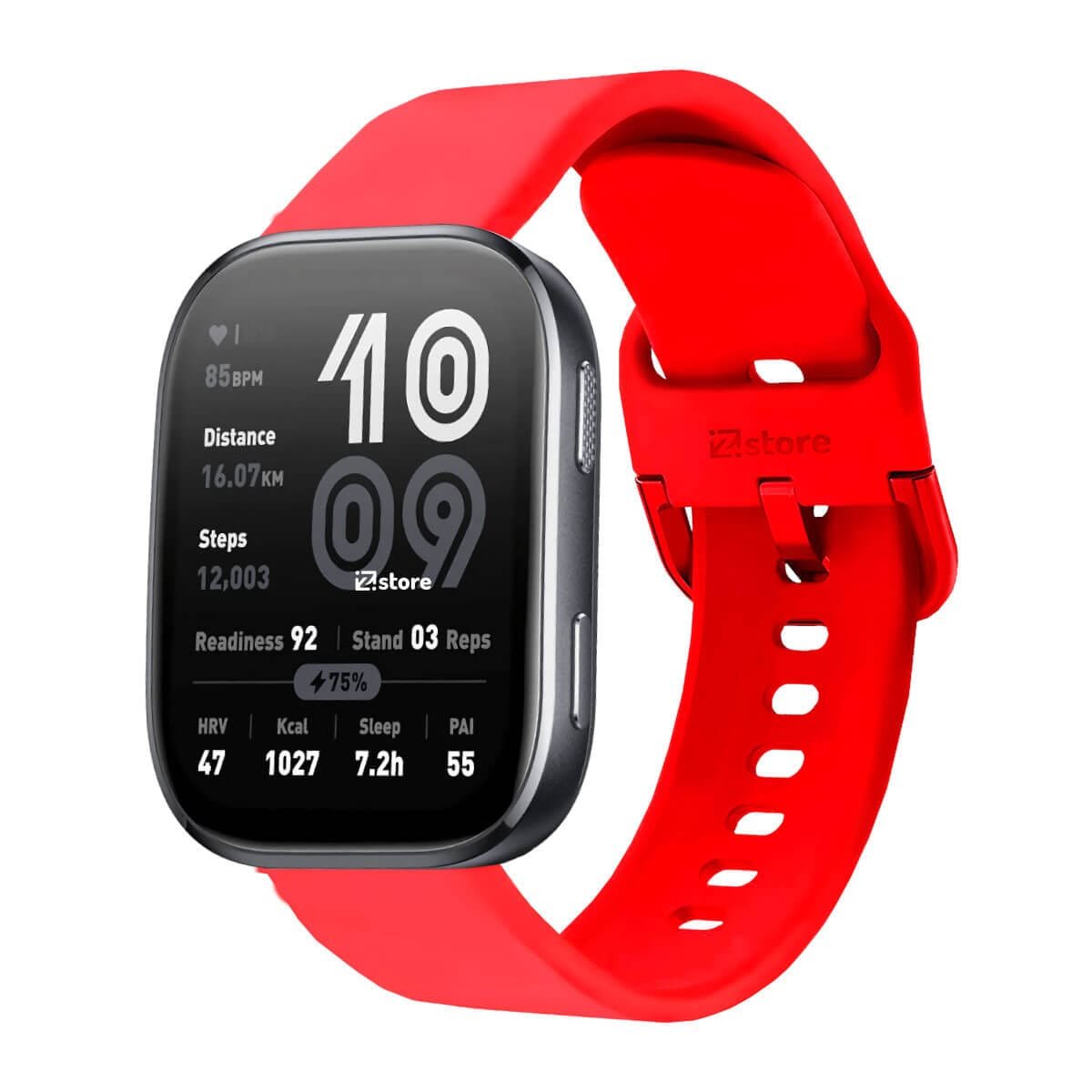 Correa Silicona Para Amazfit Bip 6 Hebilla Rojo