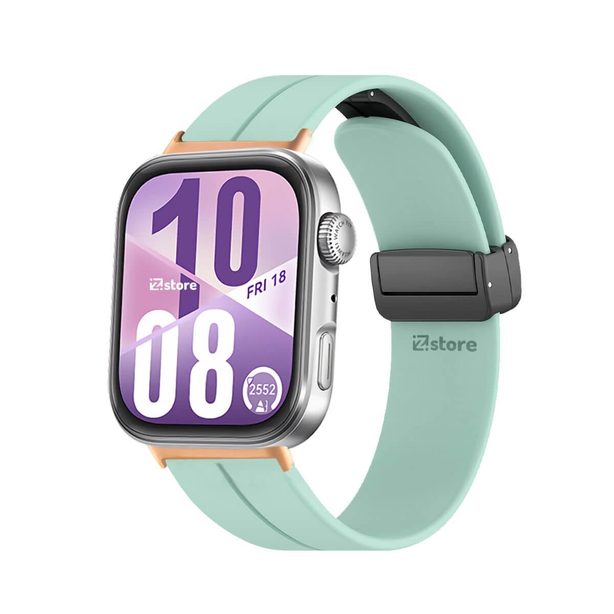 Correa Silicona Para Huawei Watch Fit 4 Broche Magnetico Gold Rose Verde Agua