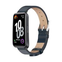 Correa de Cuero Para Huawei Band 9 Azul