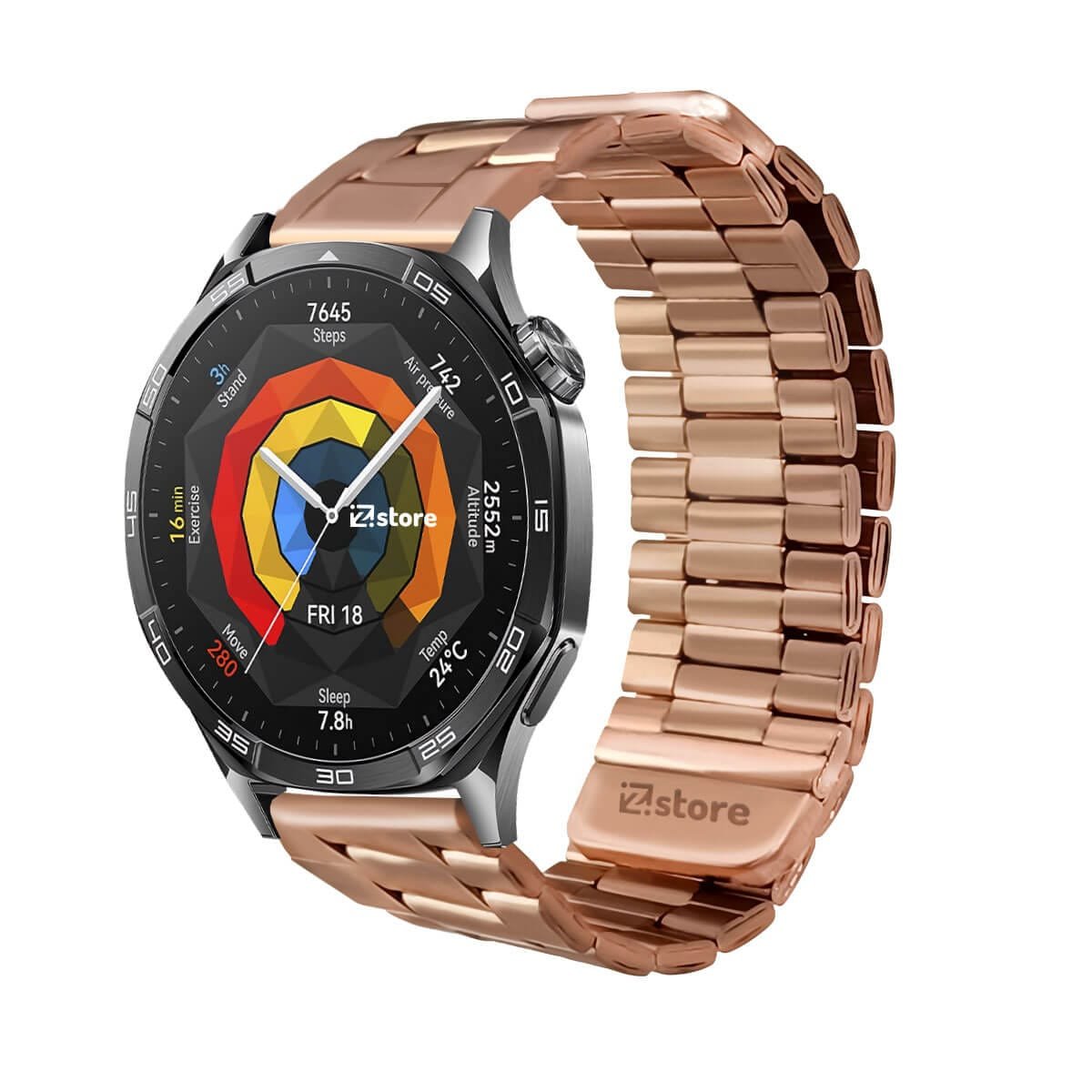 Correa de Metal Para Huawei Watch GT5 46mm Gold Rose