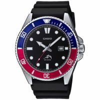 Reloj Análogo Casio Duro Marlin MDV-106B-1A2V Hombre Fecha Acuático Correa De Resina y Dial Negro