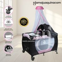 Cuna Corral de Lujo «KENDALL II» Edición Limitada Rosa